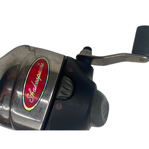 Shakespeare Spincasting Fishing Reel Silver Black and Red Works Great - Picture 9 of 9
